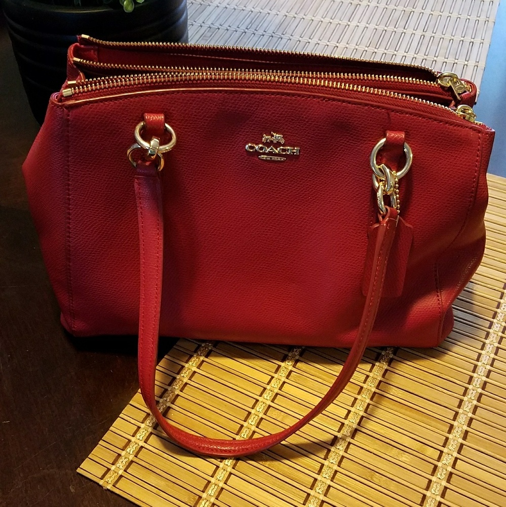 Red Coach bag